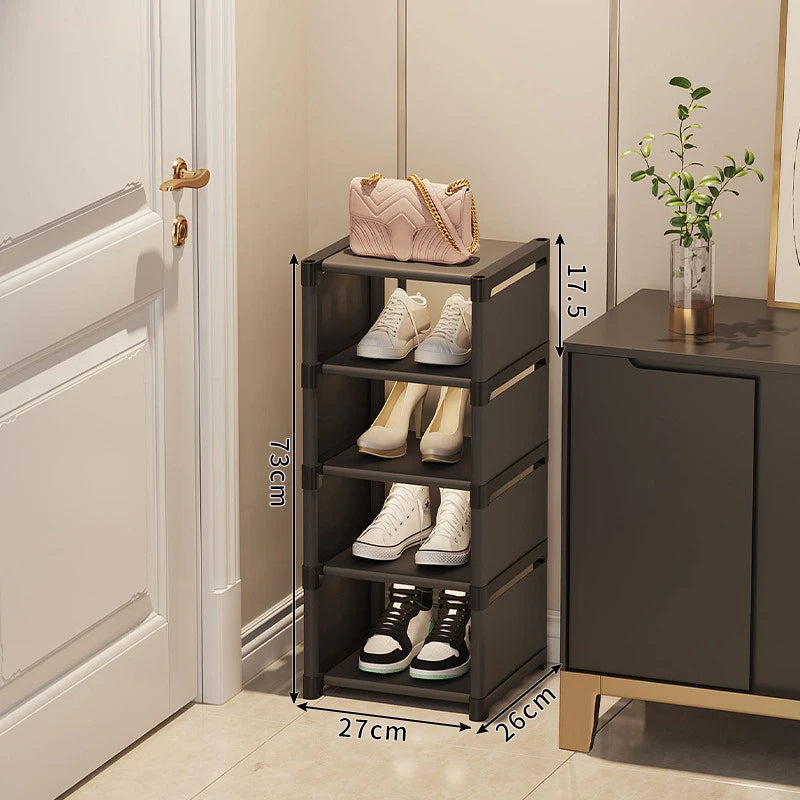 Multiple Layers Shoe Organizer Use At the Door Shoe Rack Organizer Nonwovenfabric Rack Stackable Shelf Adjustable Saving Space