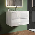 Bathroom Vanity with Sink, Modern Floating Vanity with Double Soft Closing Drawers, Large Storage for Small Space