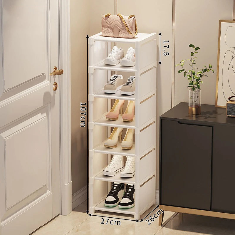 Multiple Layers Shoe Organizer Use At the Door Shoe Rack Organizer Nonwovenfabric Rack Stackable Shelf Adjustable Saving Space