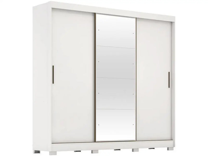 Wardrobe Couple with Mirror 3 Sliding Doors 6 Drawers Demóbile London