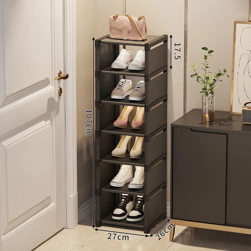 Multiple Layers Shoe Organizer Use At the Door Shoe Rack Organizer Nonwovenfabric Rack Stackable Shelf Adjustable Saving Space