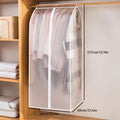 1PC Clear Hanging Garment Bag For Closet Organizer, Bottom Closed Garment Rack Cover, Extra Large Sealed Wardrobe Clothes Protec